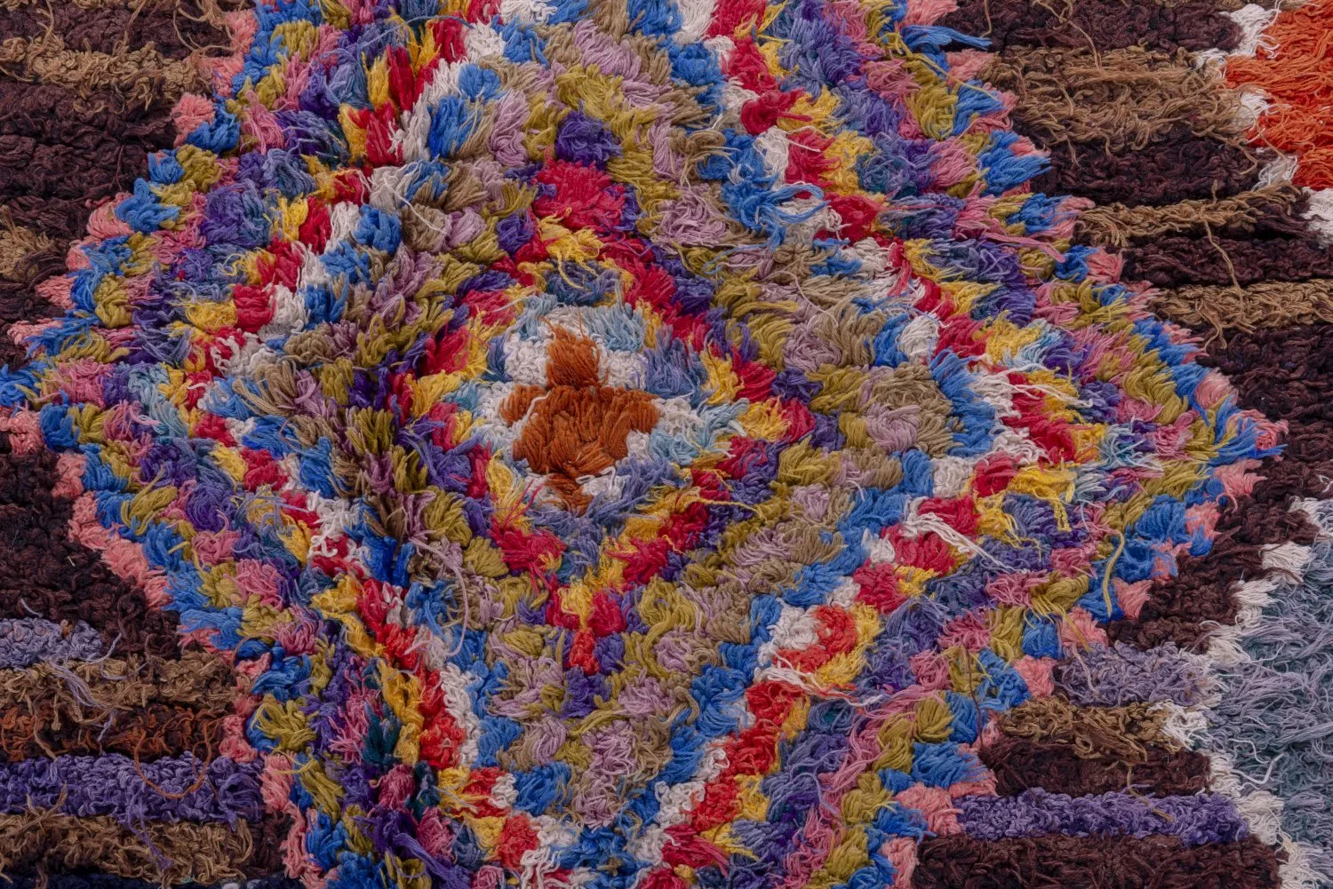 Marokkansk berber tæppe Boucherouite 285 x 145 cm