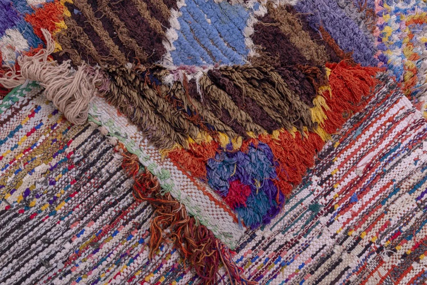 Marokkansk berber tæppe Boucherouite 285 x 145 cm