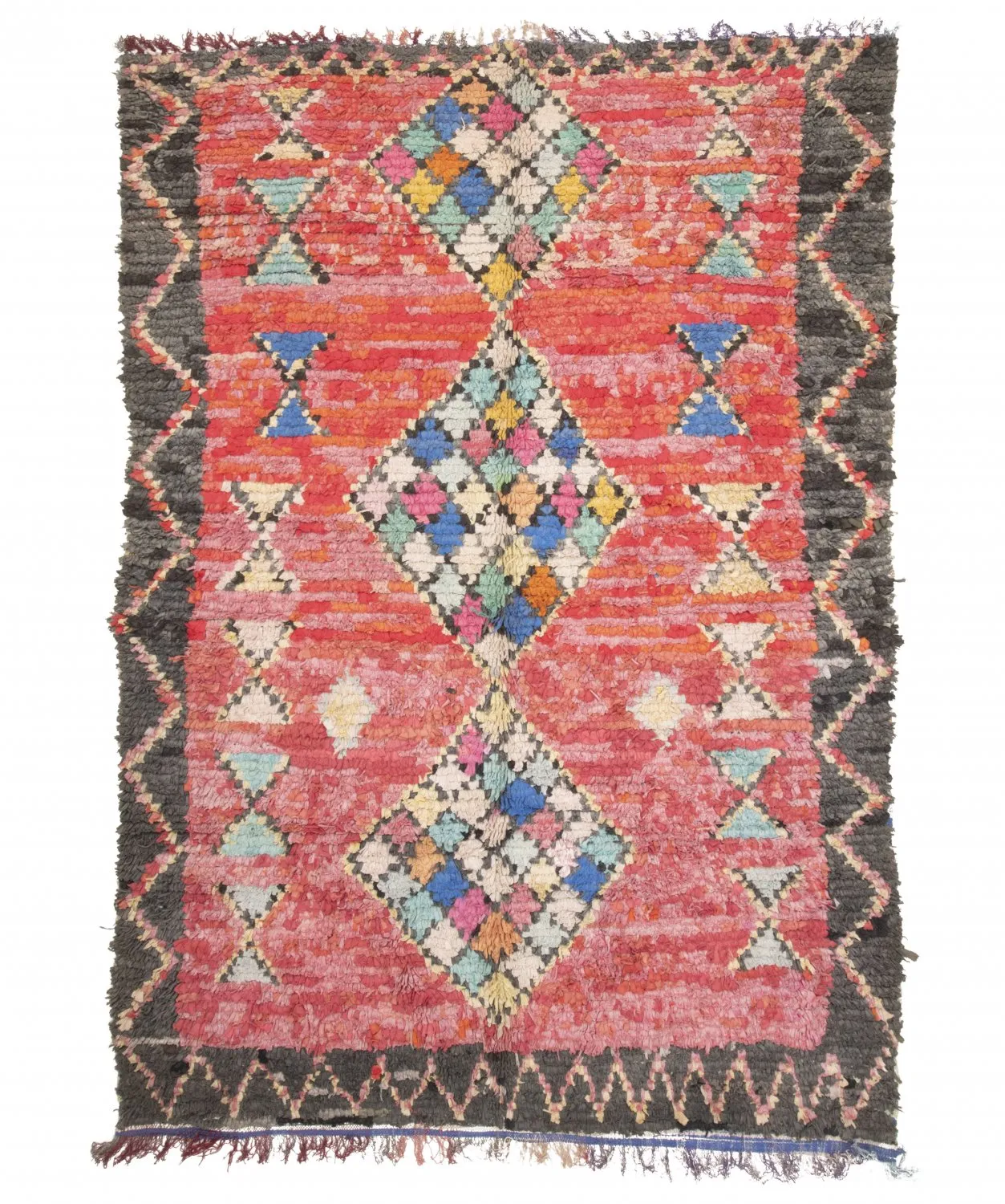 Marokkansk berber tæppe Boucherouite 230 x 155 cm