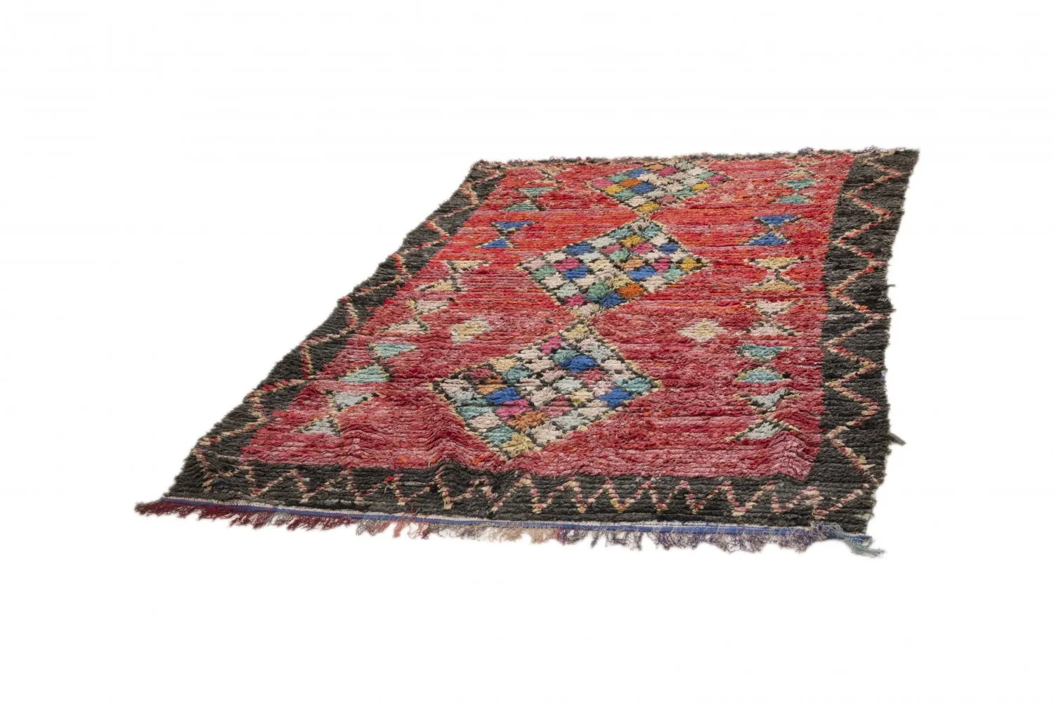 Marokkansk berber tæppe Boucherouite 230 x 155 cm