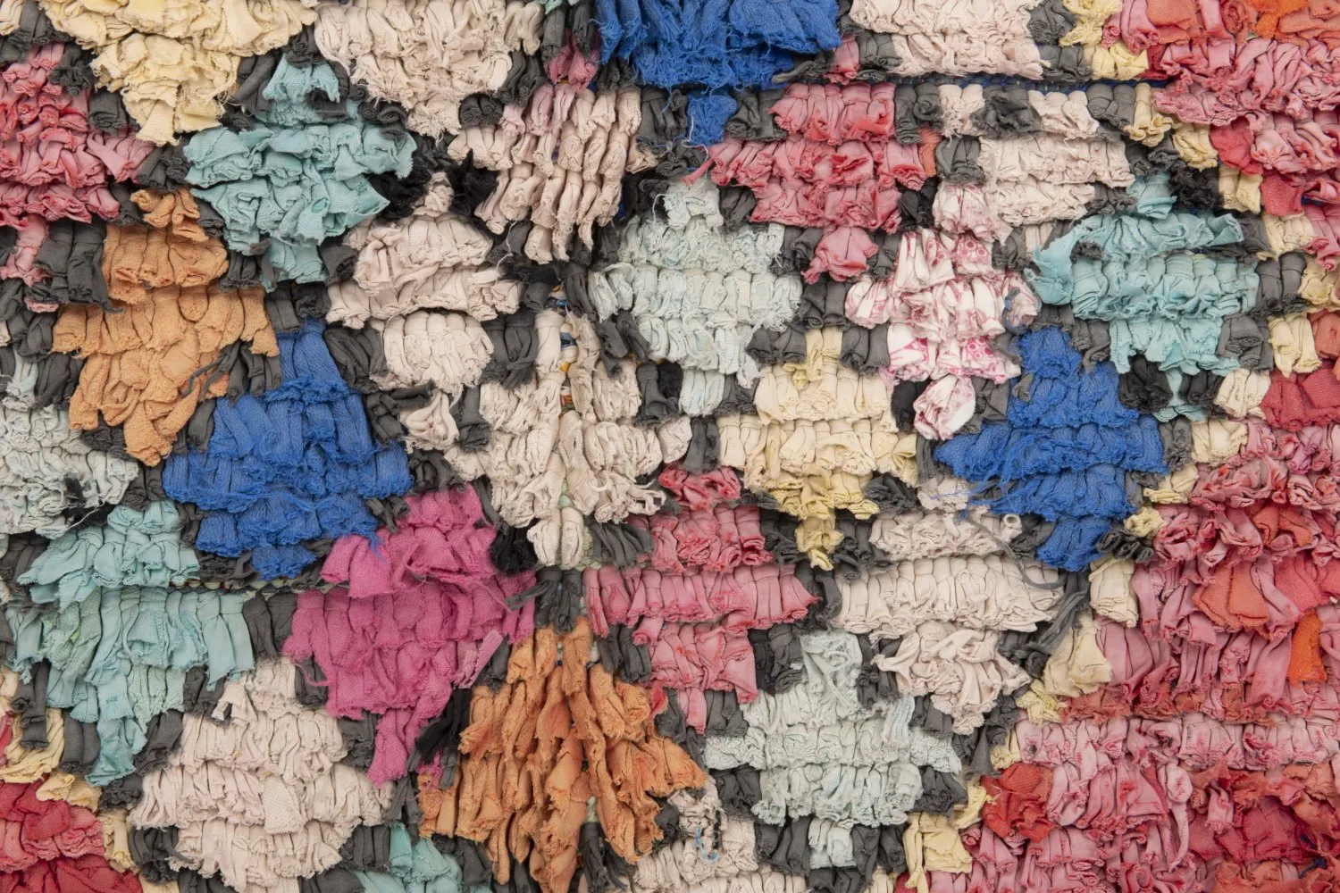 Marokkansk berber tæppe Boucherouite 230 x 155 cm