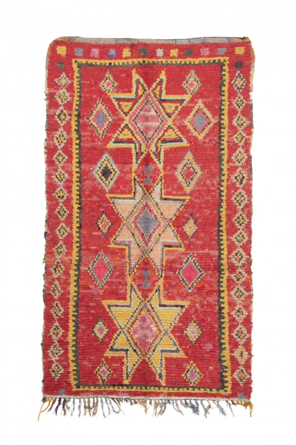 Marokkansk berber tæppe Boucherouite 250 x 145 cm