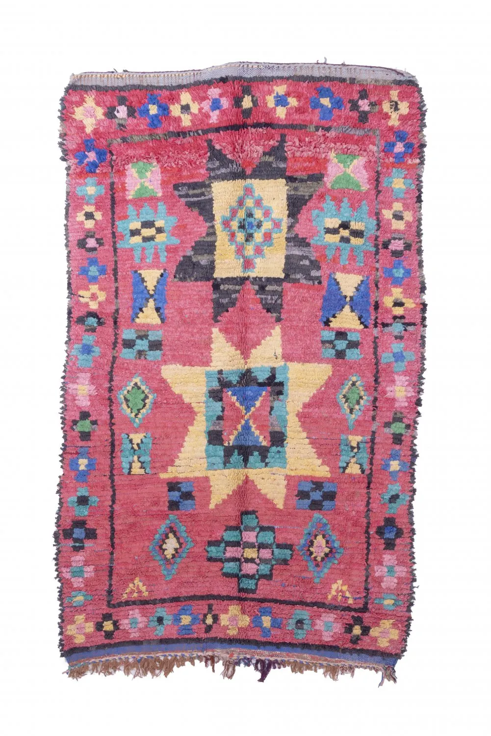 Marokkansk berber tæppe Boucherouite 225 x 135 cm
