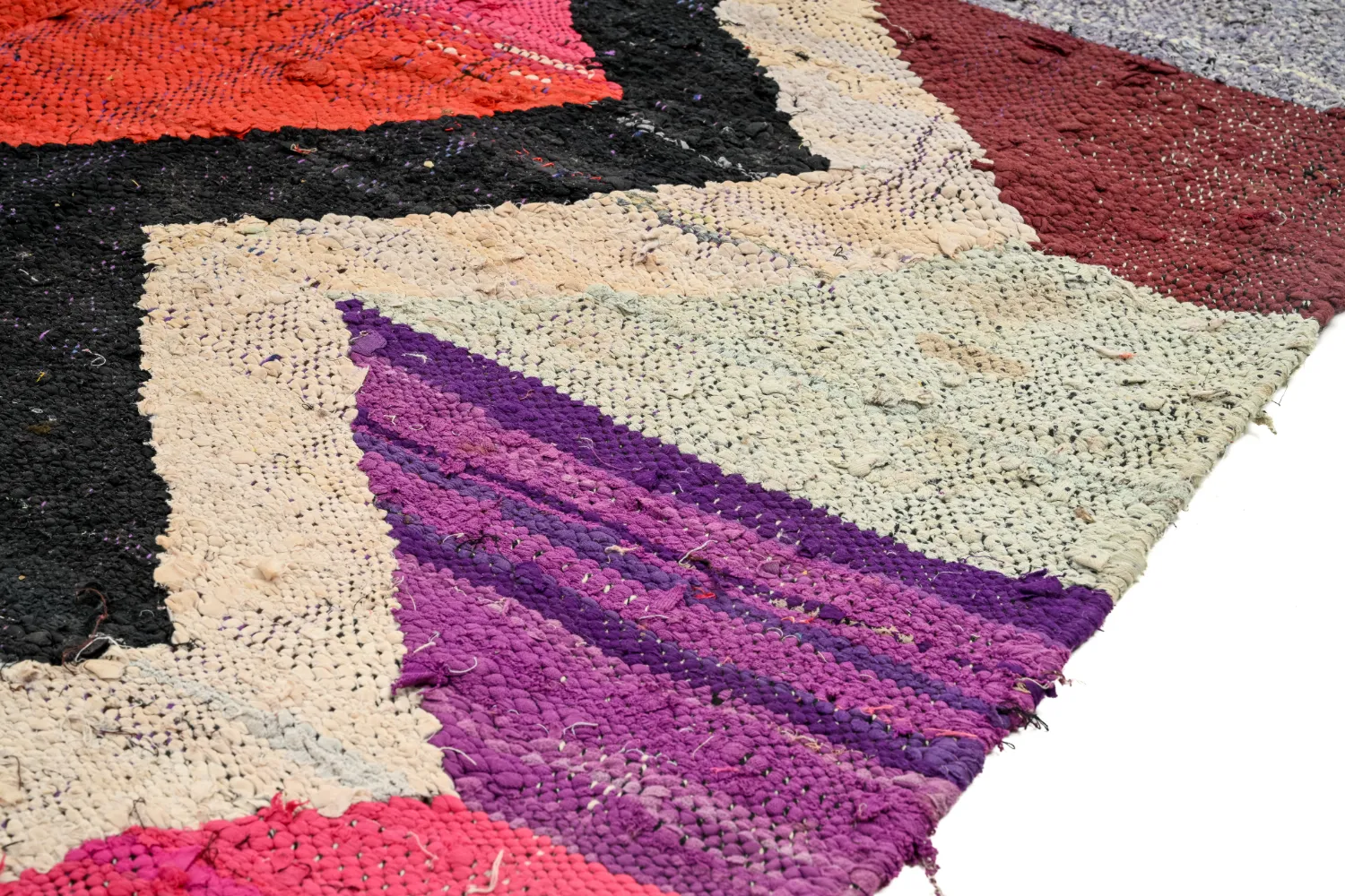 Marokkansk berber tæppe Boucherouite 135 x 245 cm