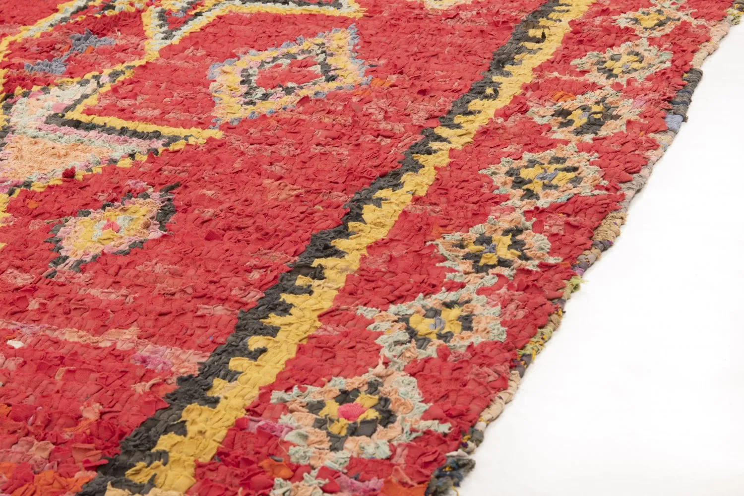 Marokkansk berber tæppe Boucherouite 250 x 145 cm