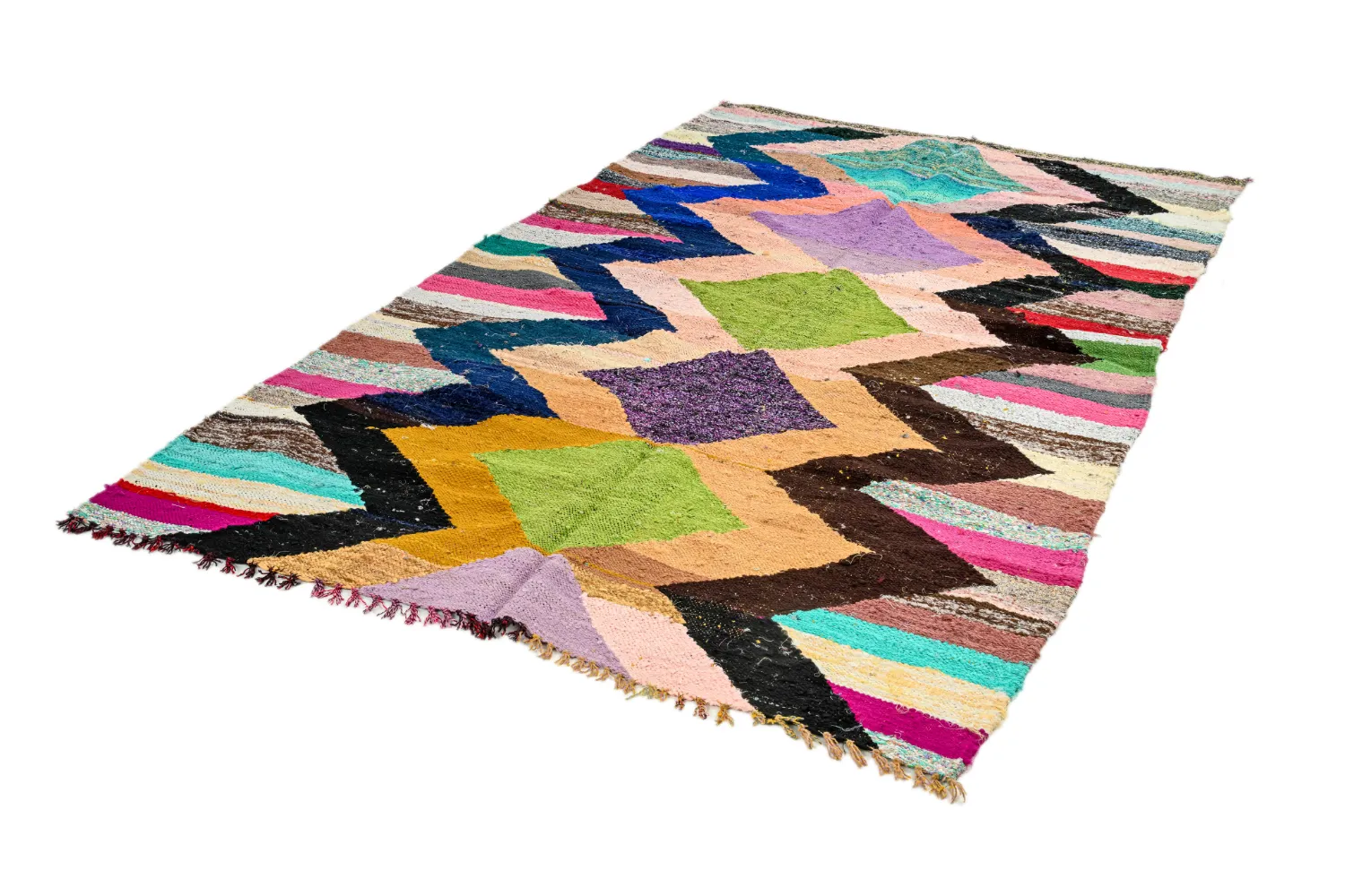 Marokkansk berber tæppe Boucherouite 155 x 260 cm