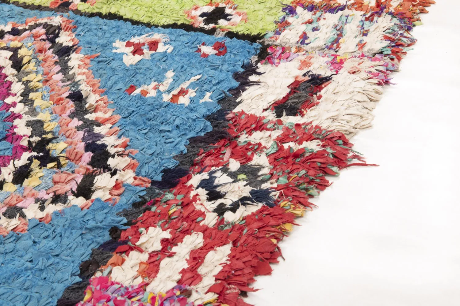 Marokkansk berber tæppe Boucherouite 205 x 100 cm