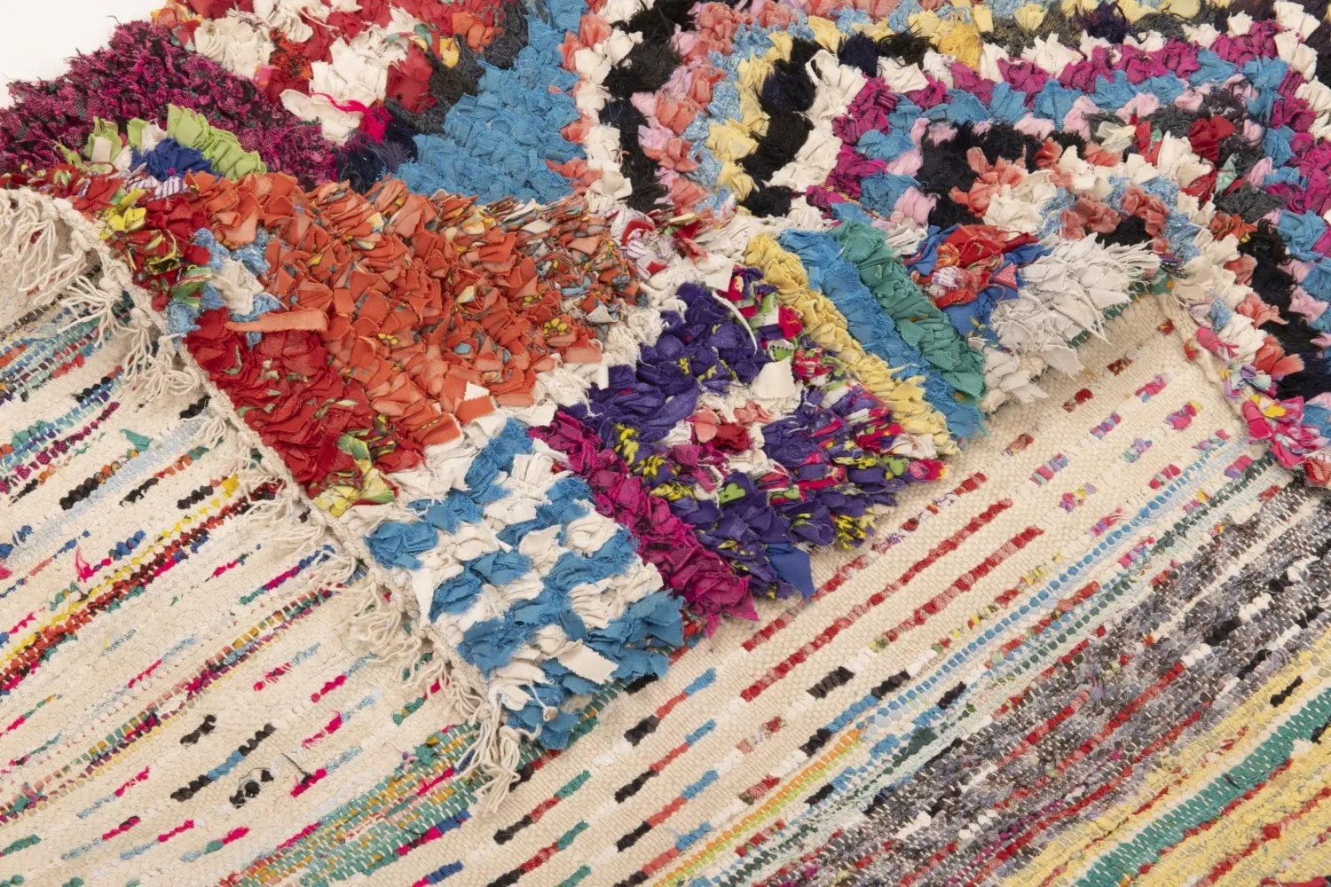 Marokkansk berber tæppe Boucherouite 205 x 100 cm