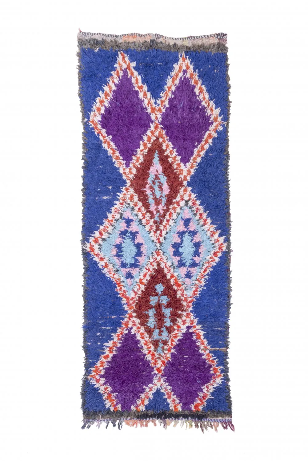 Marokkansk berber tæppe Boucherouite 235 x 90 cm