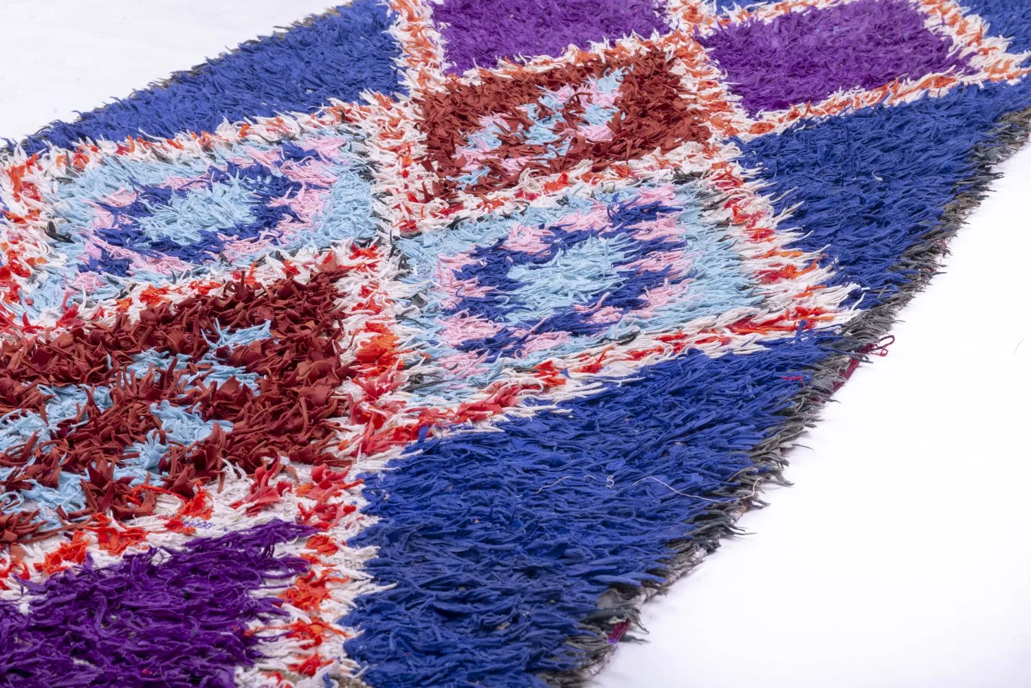 Marokkansk berber tæppe Boucherouite 235 x 90 cm