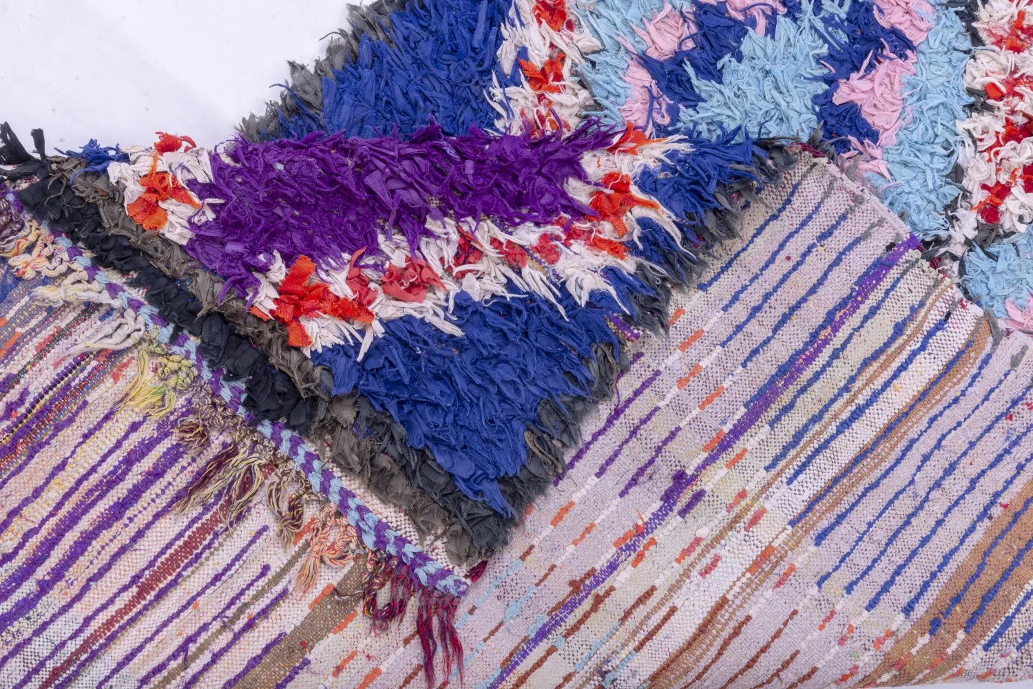 Marokkansk berber tæppe Boucherouite 235 x 90 cm