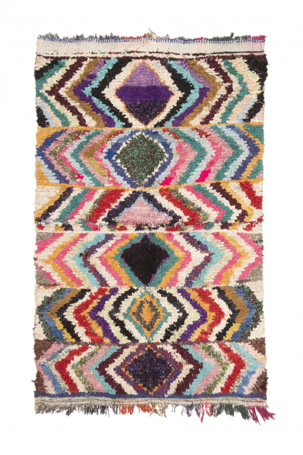 Marokkansk berber tæppe Boucherouite 235 x 145 cm