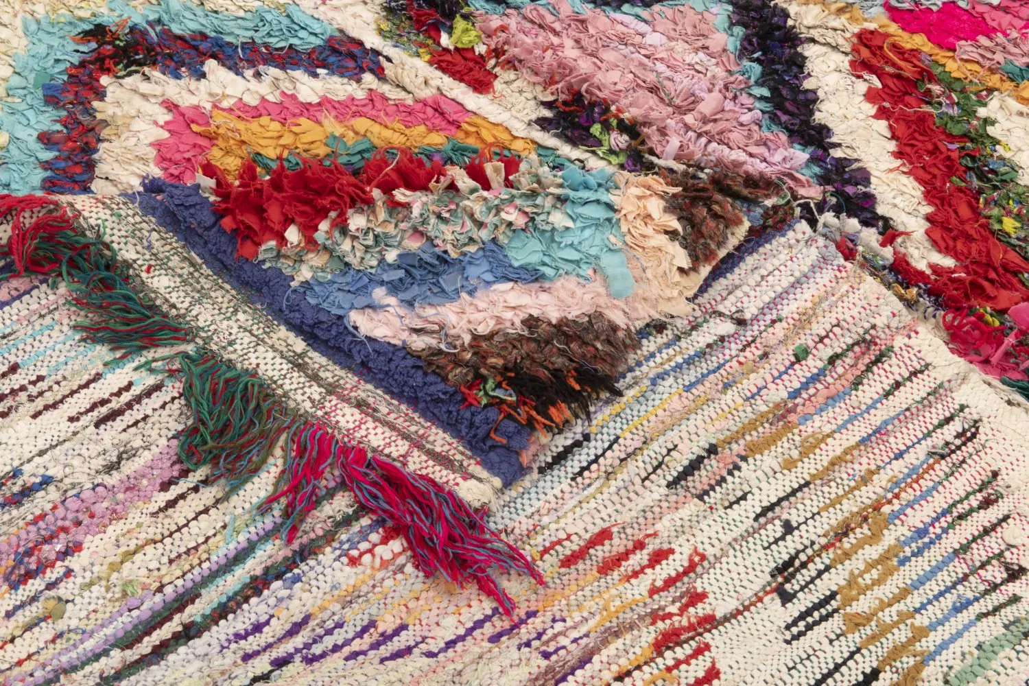 Marokkansk berber tæppe Boucherouite 235 x 145 cm