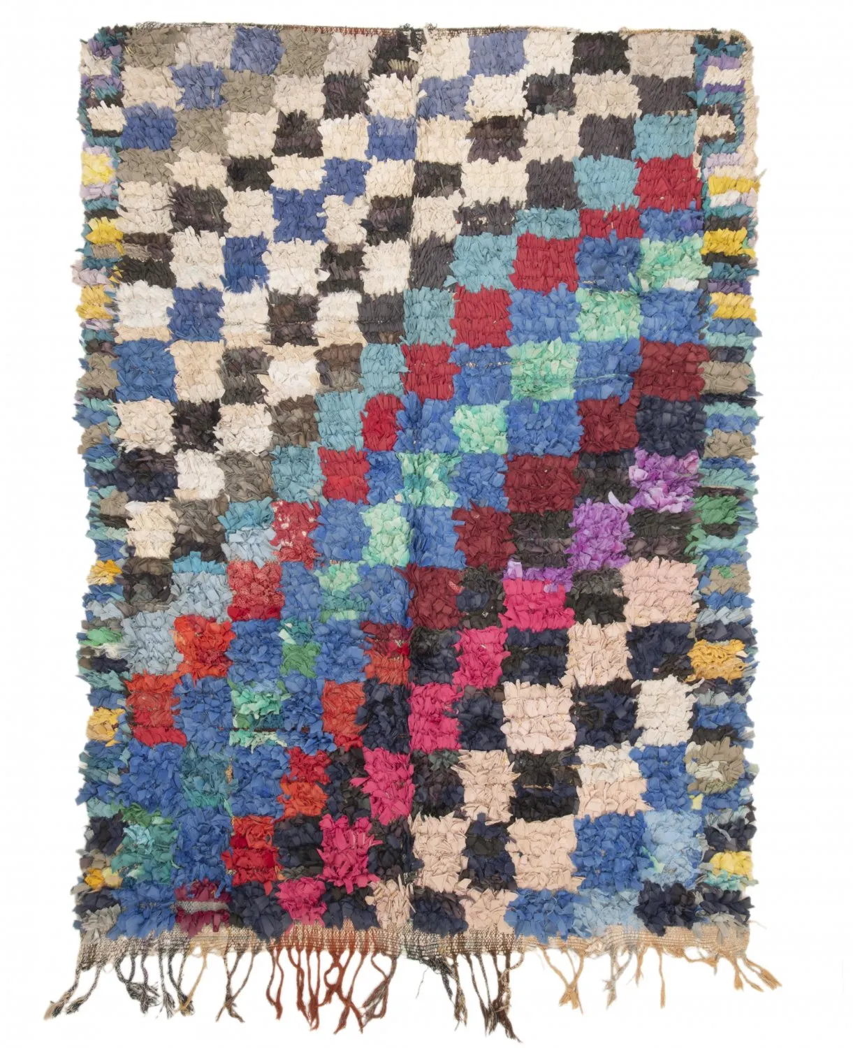 Marokkansk berber tæppe Boucherouite 225 x 155 cm