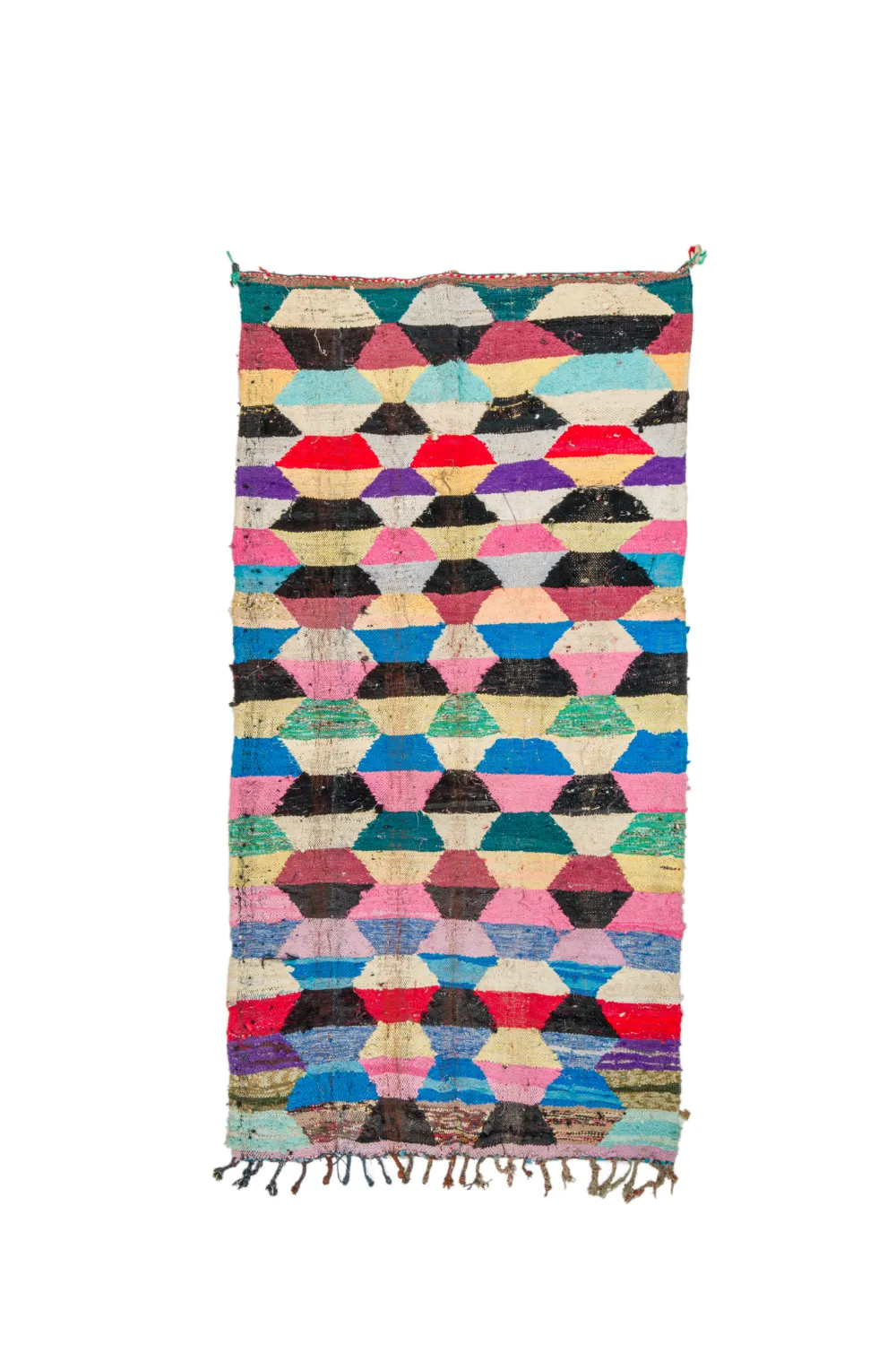 Marokkansk berber tæppe Boucherouite 145 x 275 cm