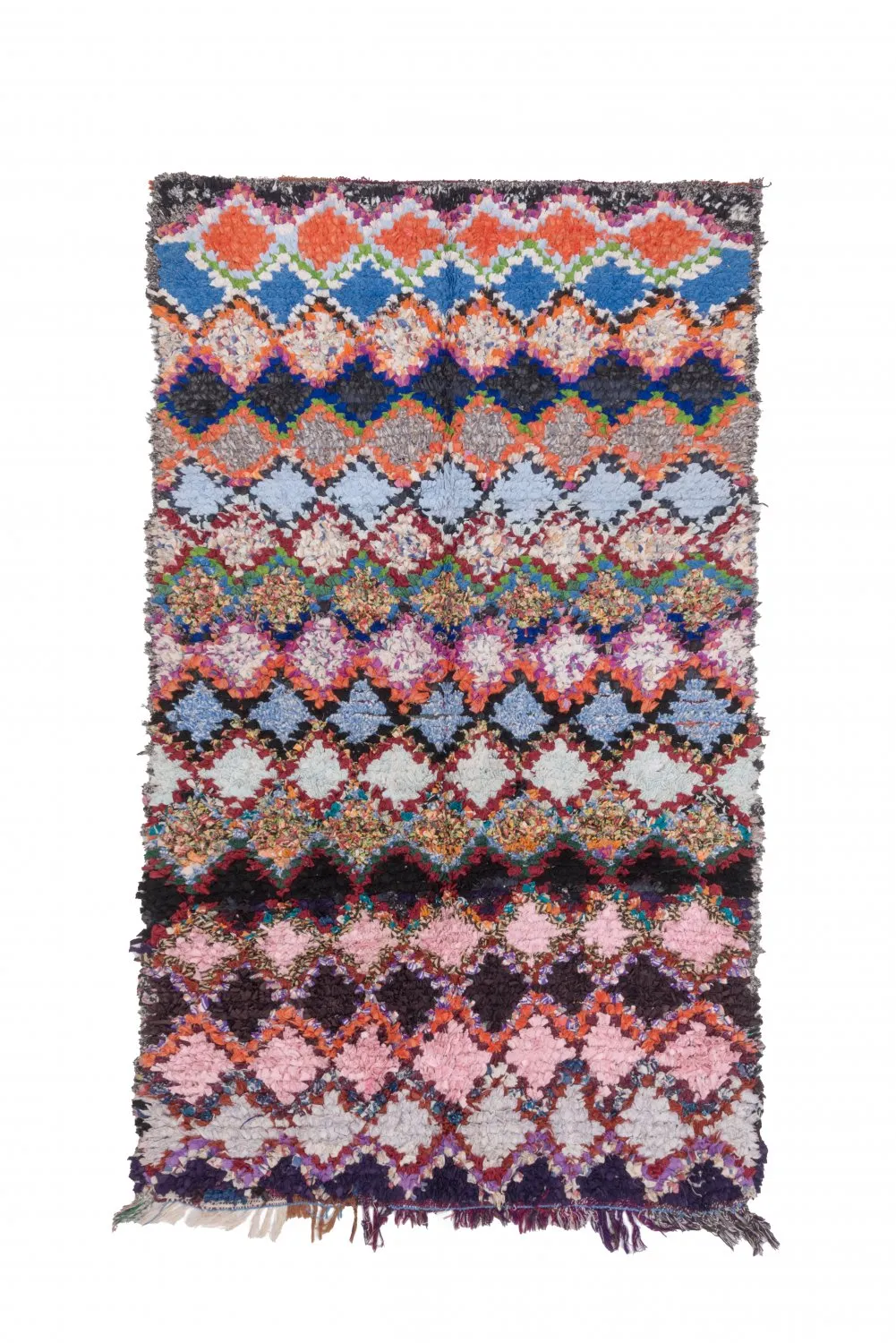 Marokkansk berber tæppe Boucherouite 220 x 130 cm