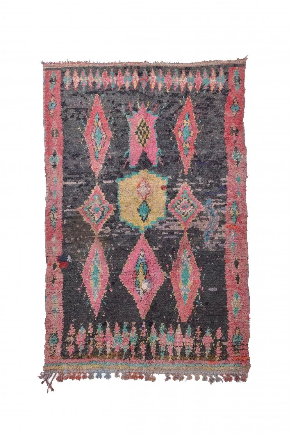Marokkansk berber tæppe Boucherouite 240 x 155 cm