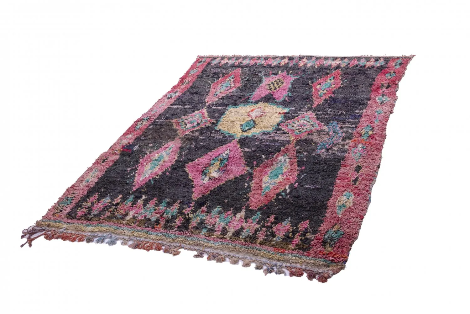 Marokkansk berber tæppe Boucherouite 240 x 155 cm