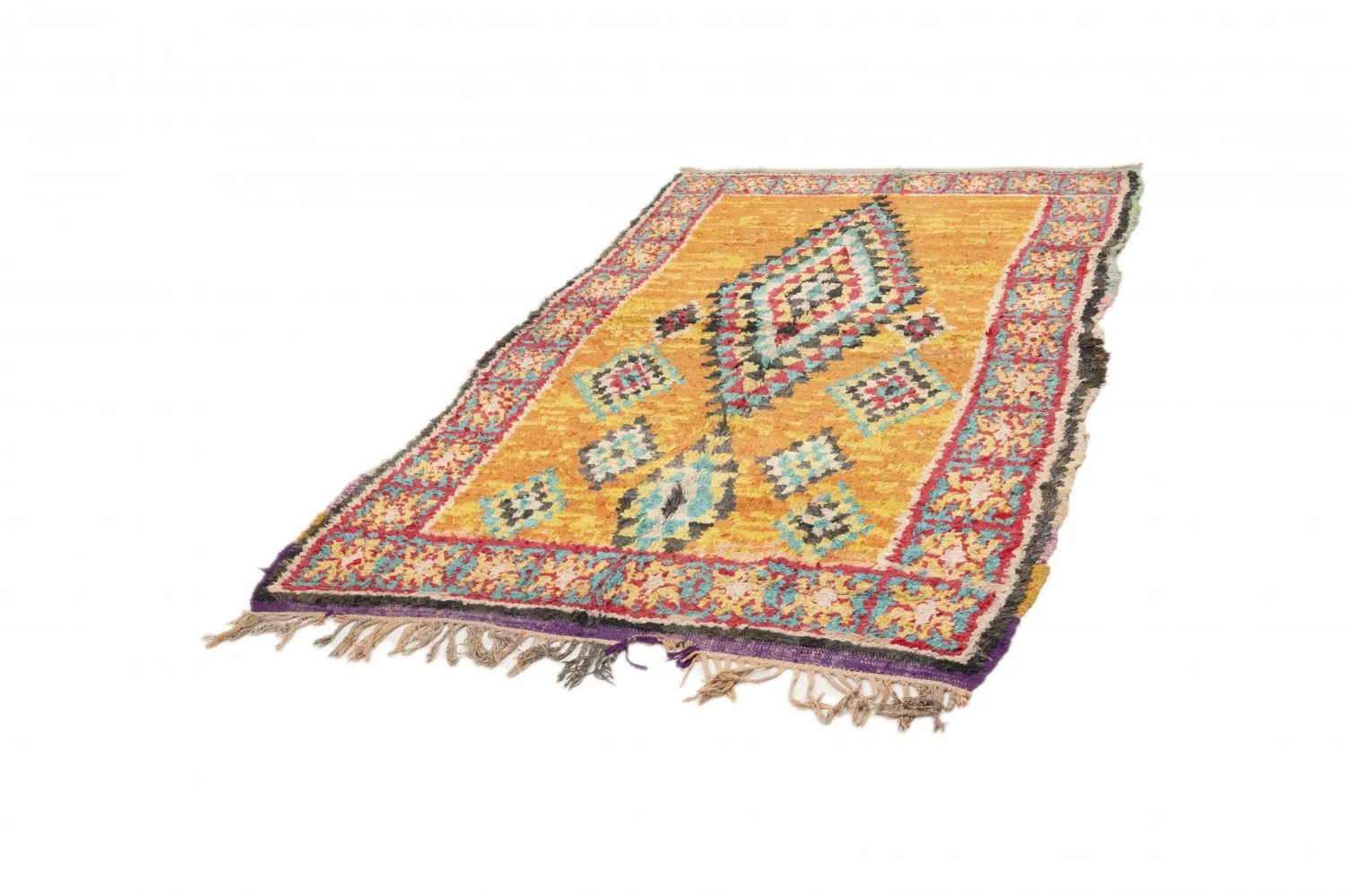 Marokkansk berber tæppe Boucherouite 270 x 155 cm