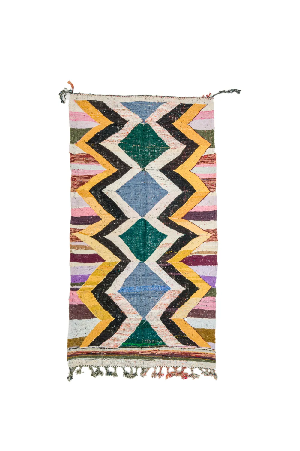 Marokkansk berber tæppe Boucherouite 135 x 260 cm