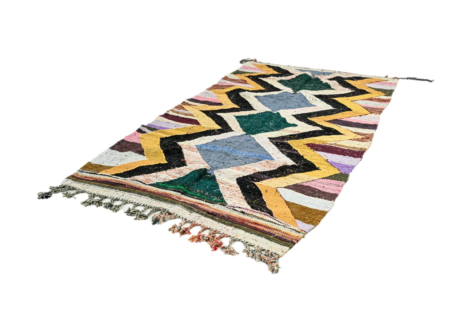Marokkansk berber tæppe Boucherouite 135 x 260 cm