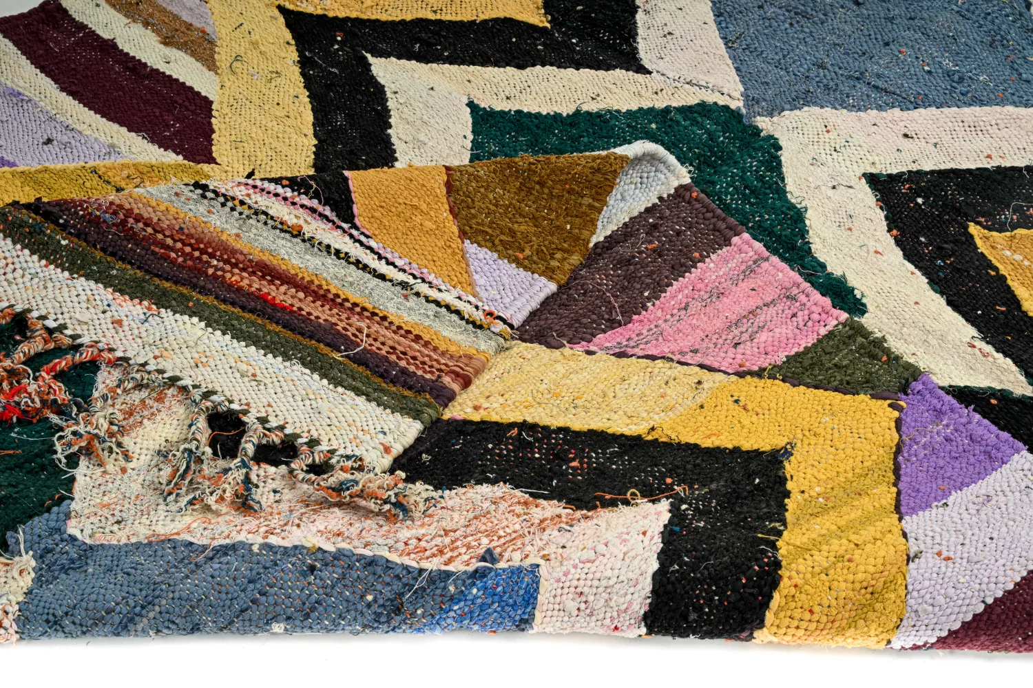 Marokkansk berber tæppe Boucherouite 135 x 260 cm