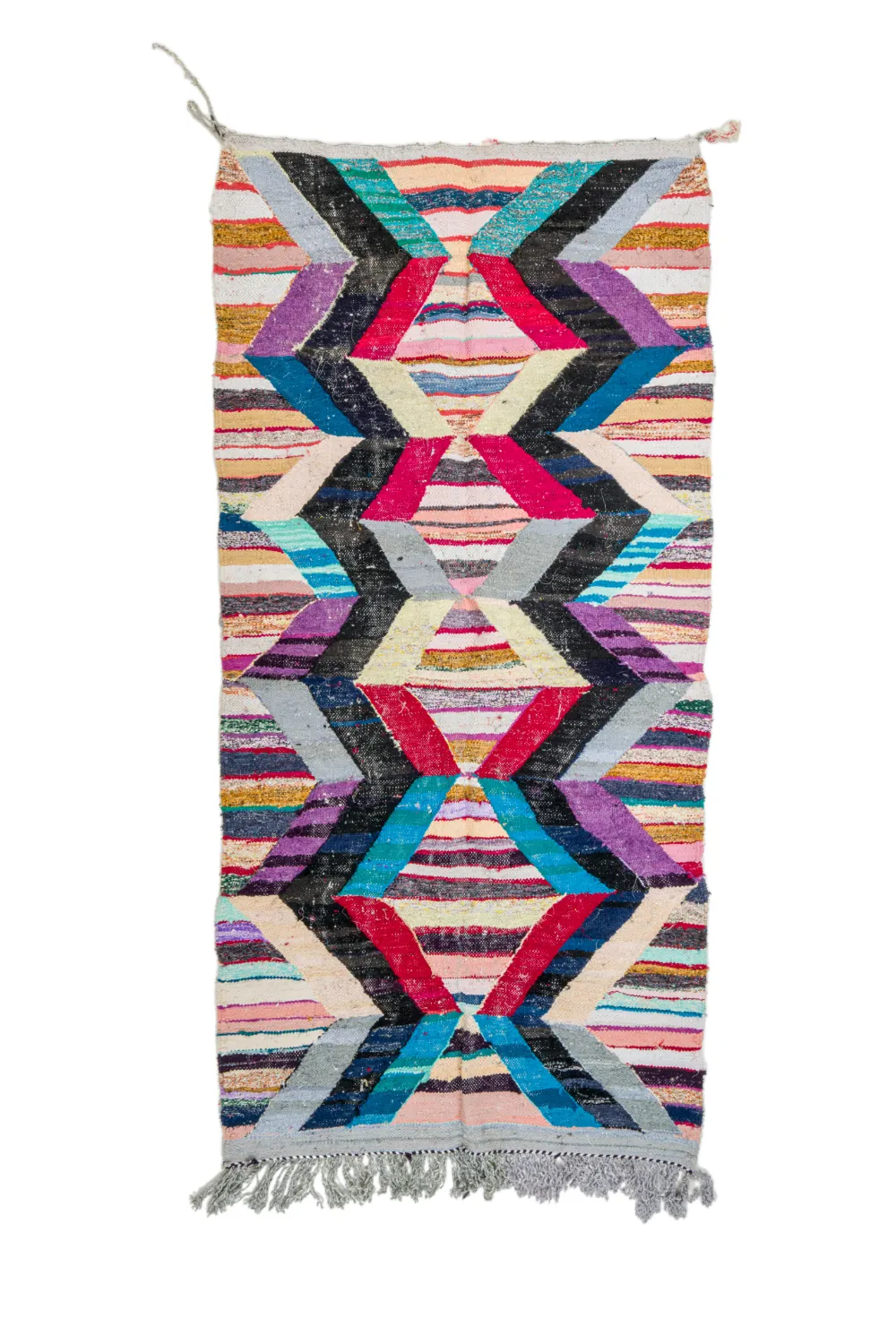 Marokkansk berber tæppe Boucherouite 140 x 290 cm