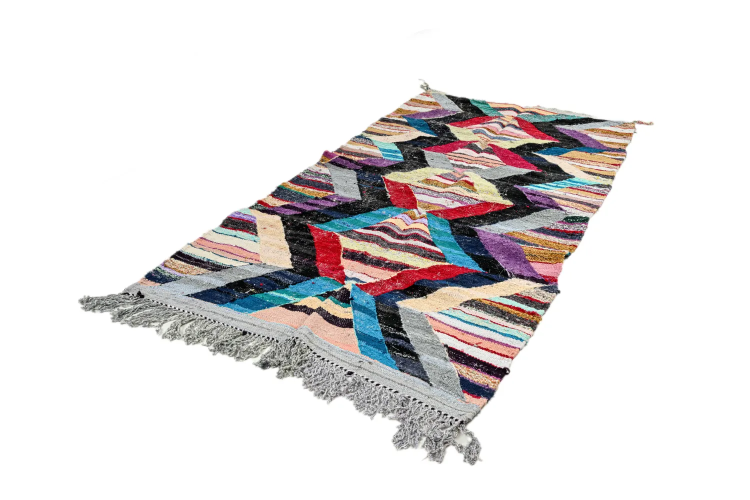 Marokkansk berber tæppe Boucherouite 140 x 290 cm