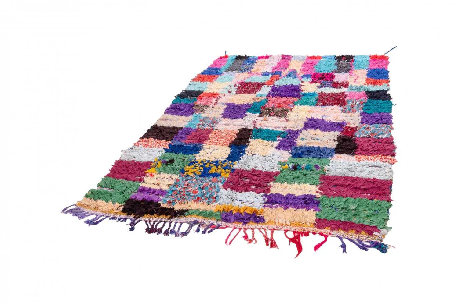 Marokkansk berber tæppe Boucherouite 210 x 150 cm