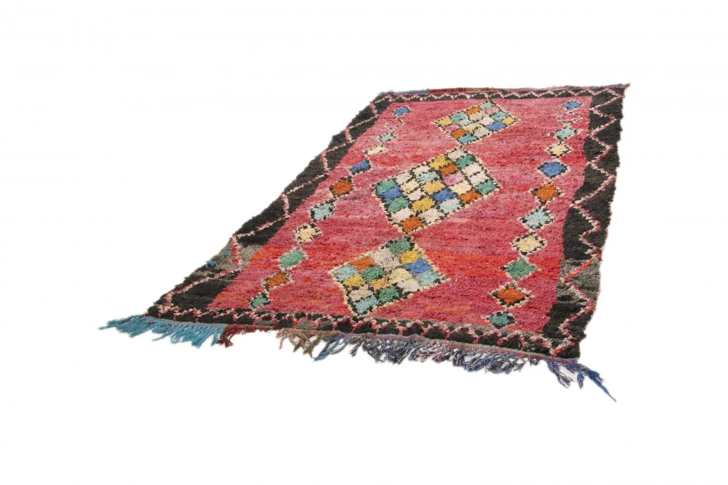 Marokkansk berber tæppe Boucherouite 270 x 170 cm