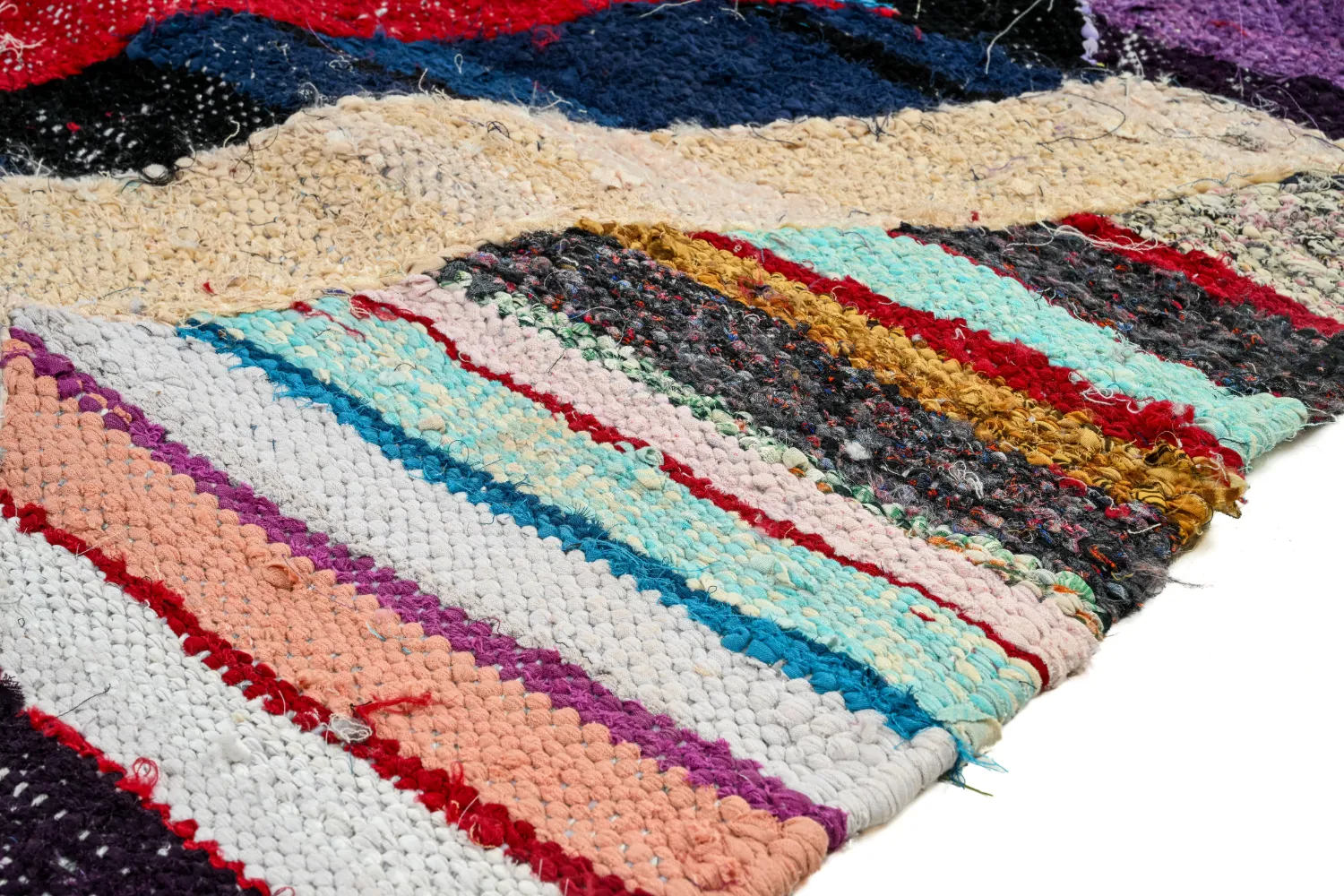 Marokkansk berber tæppe Boucherouite 140 x 290 cm