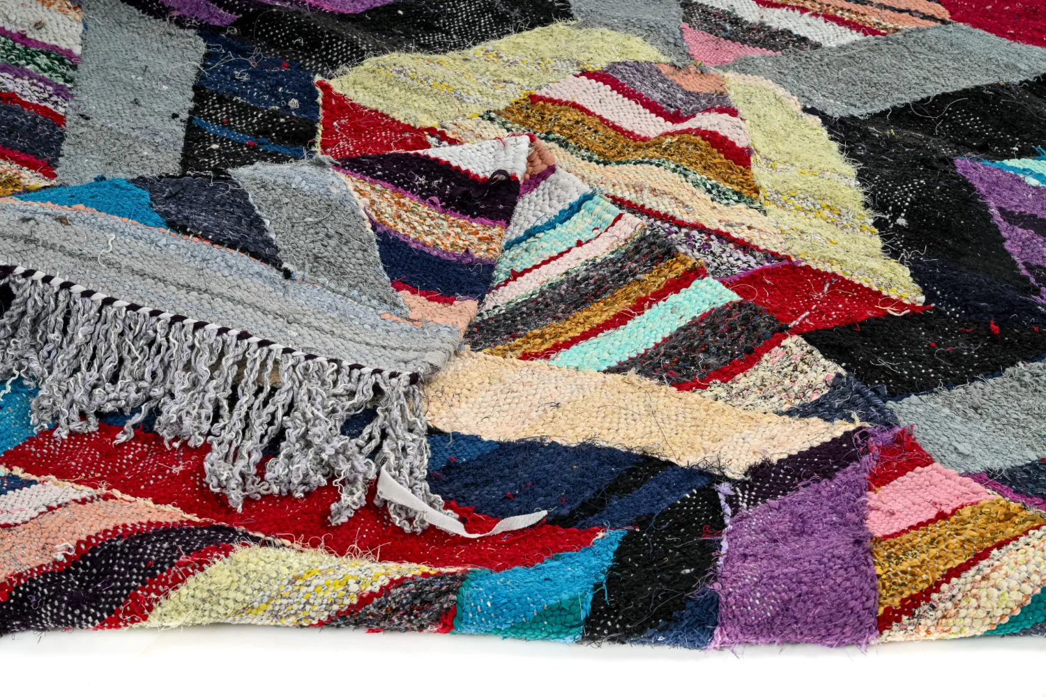 Marokkansk berber tæppe Boucherouite 140 x 290 cm