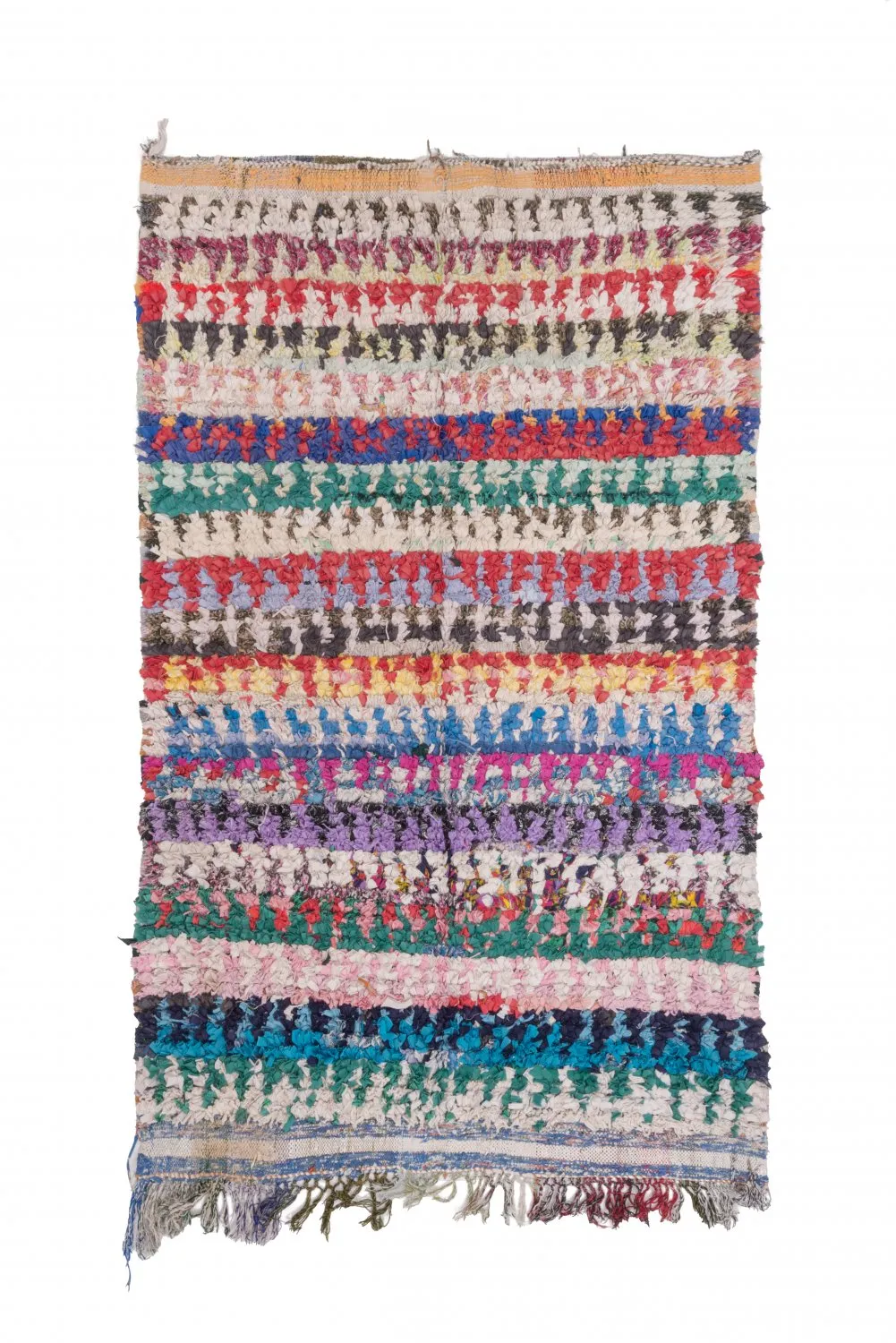 Marokkansk berber tæppe Boucherouite 220 x 135 cm