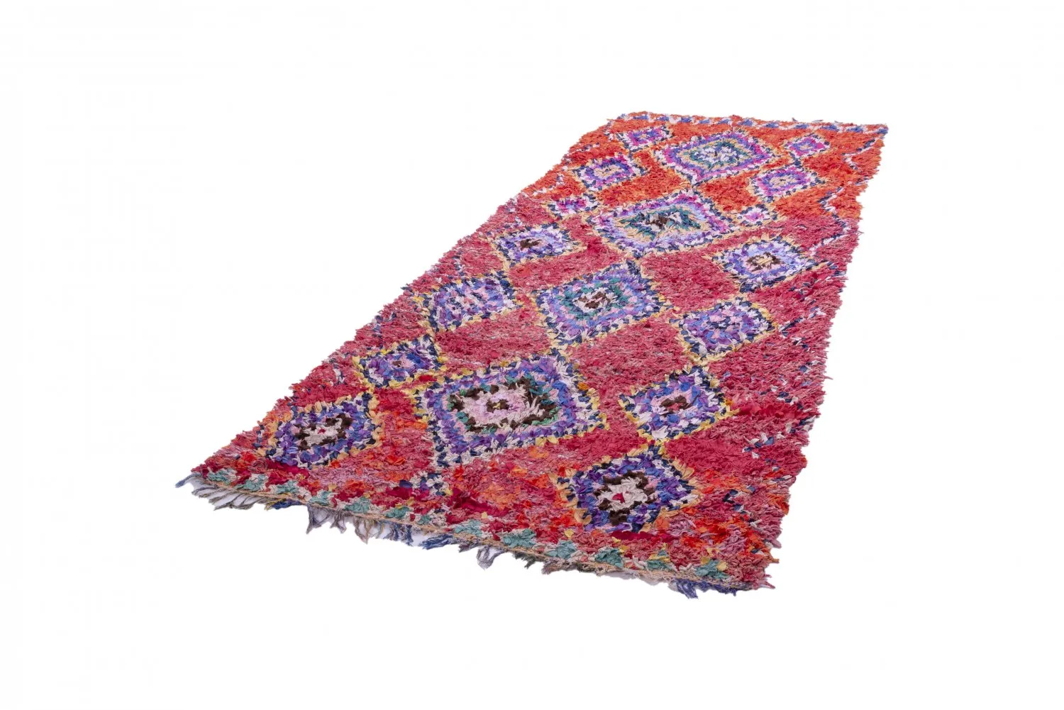 Marokkansk berber tæppe Boucherouite 315 x 135 cm