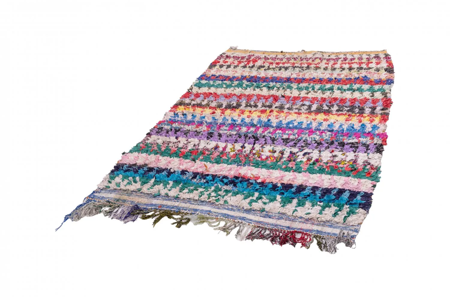 Marokkansk berber tæppe Boucherouite 220 x 135 cm