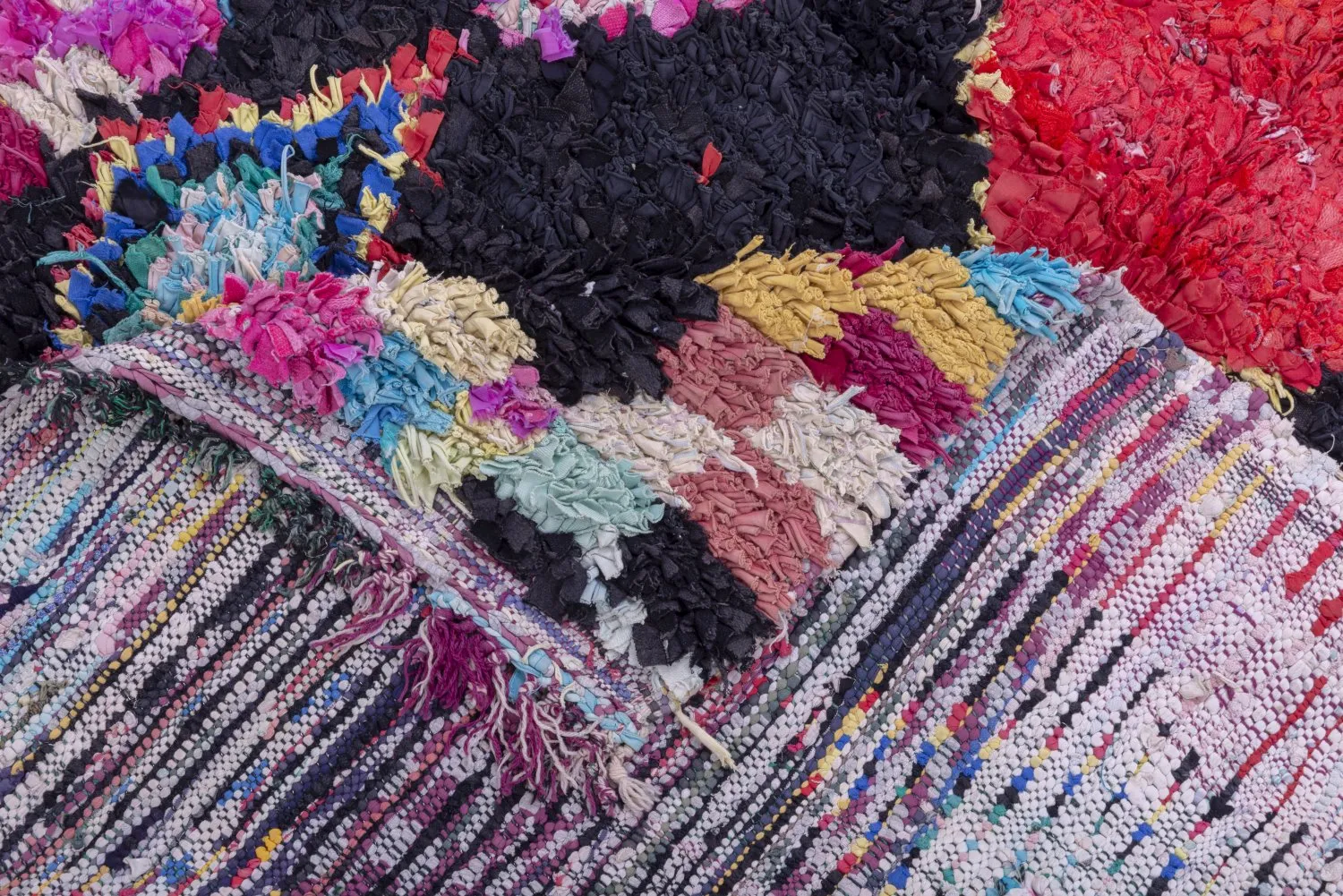 Marokkansk berber tæppe Boucherouite 230 x 130 cm