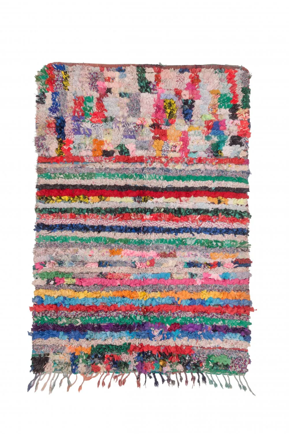 Marokkansk berber tæppe Boucherouite 210 x 145 cm