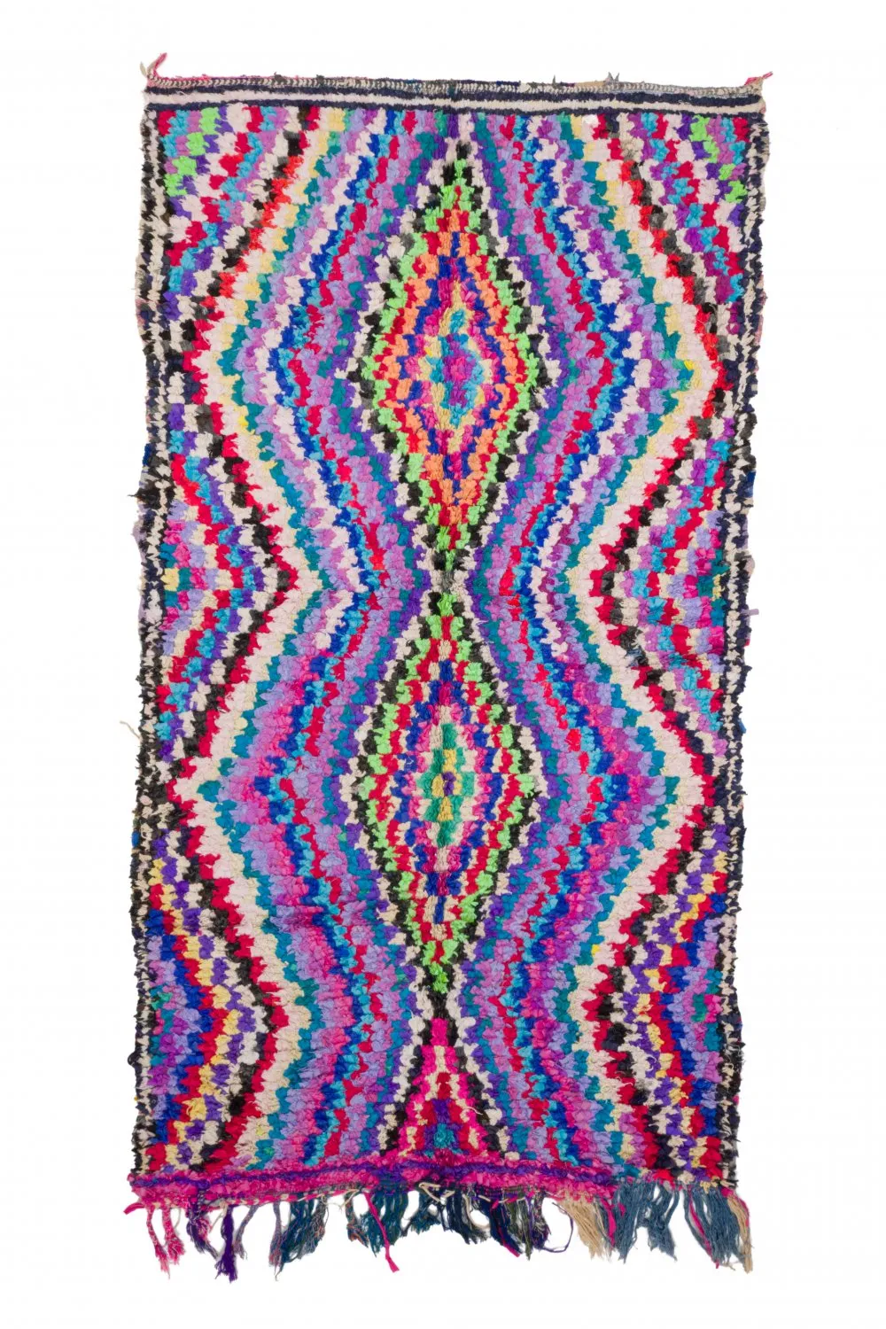 Marokkansk berber tæppe Boucherouite 270 x 145 cm
