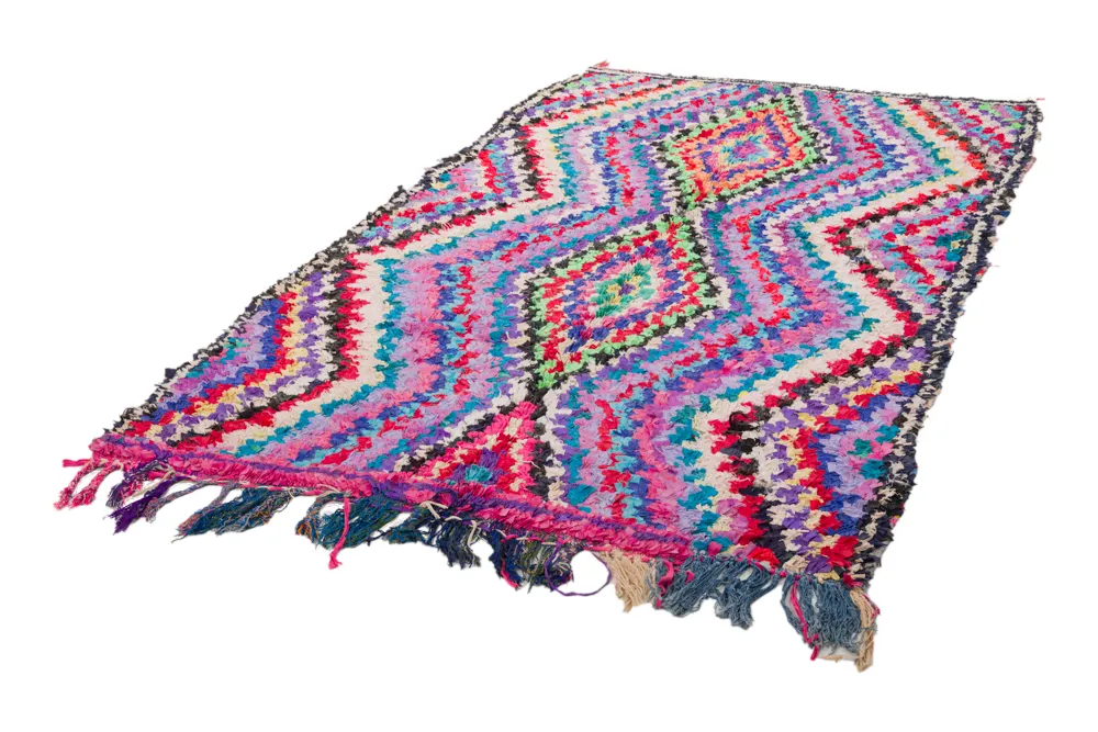 Marokkansk berber tæppe Boucherouite 270 x 145 cm