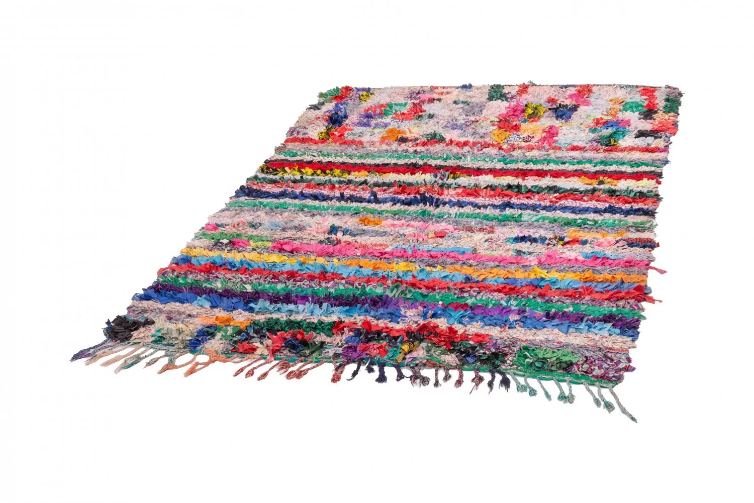 Marokkansk berber tæppe Boucherouite 210 x 145 cm