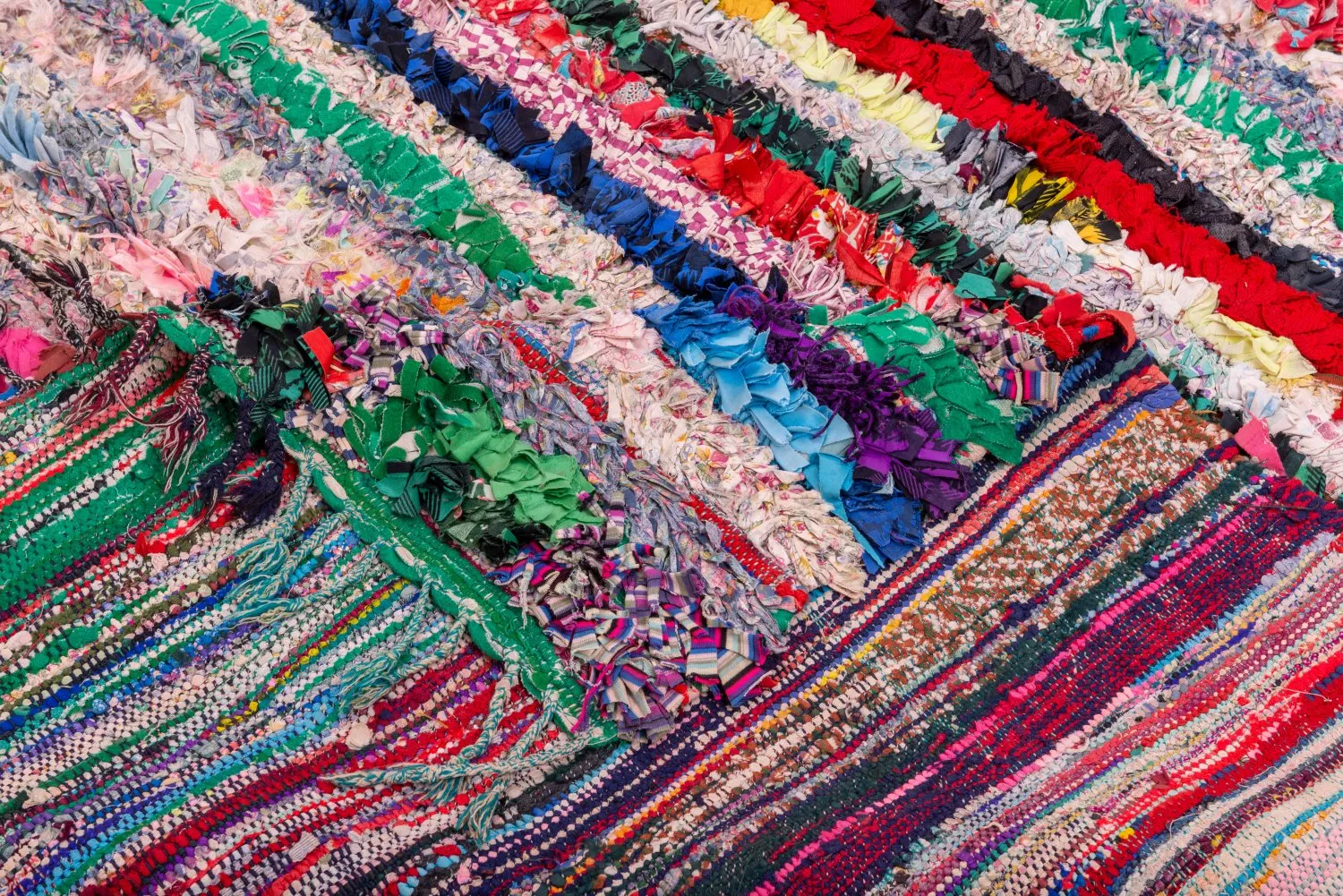 Marokkansk berber tæppe Boucherouite 210 x 145 cm