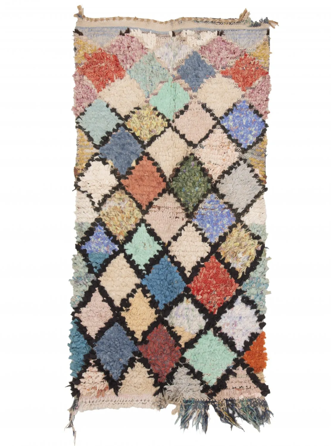 Marokkansk berber tæppe Boucherouite 175 x 90 cm