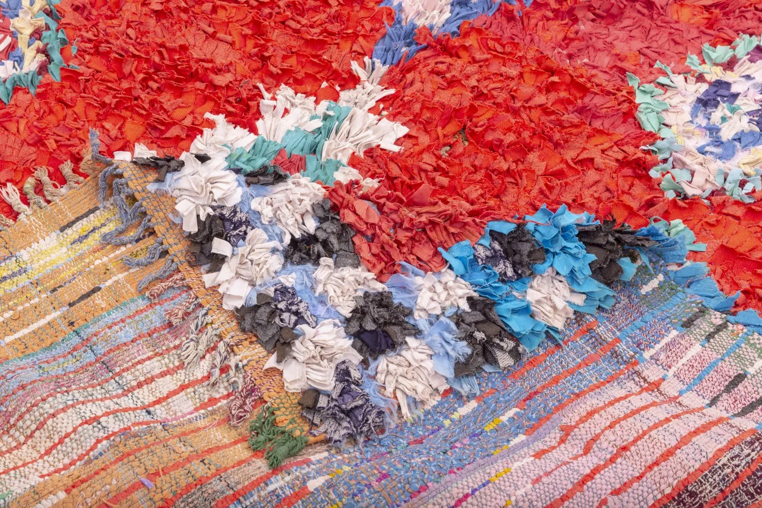 Marokkansk berber tæppe Boucherouite 295 x 150 cm
