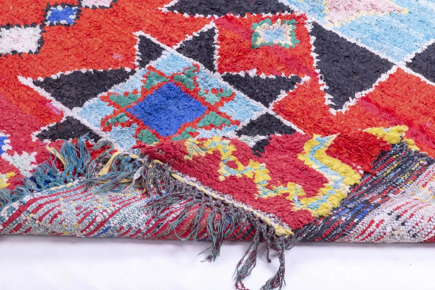 Marokkansk berber tæppe Boucherouite 275 x 170 cm