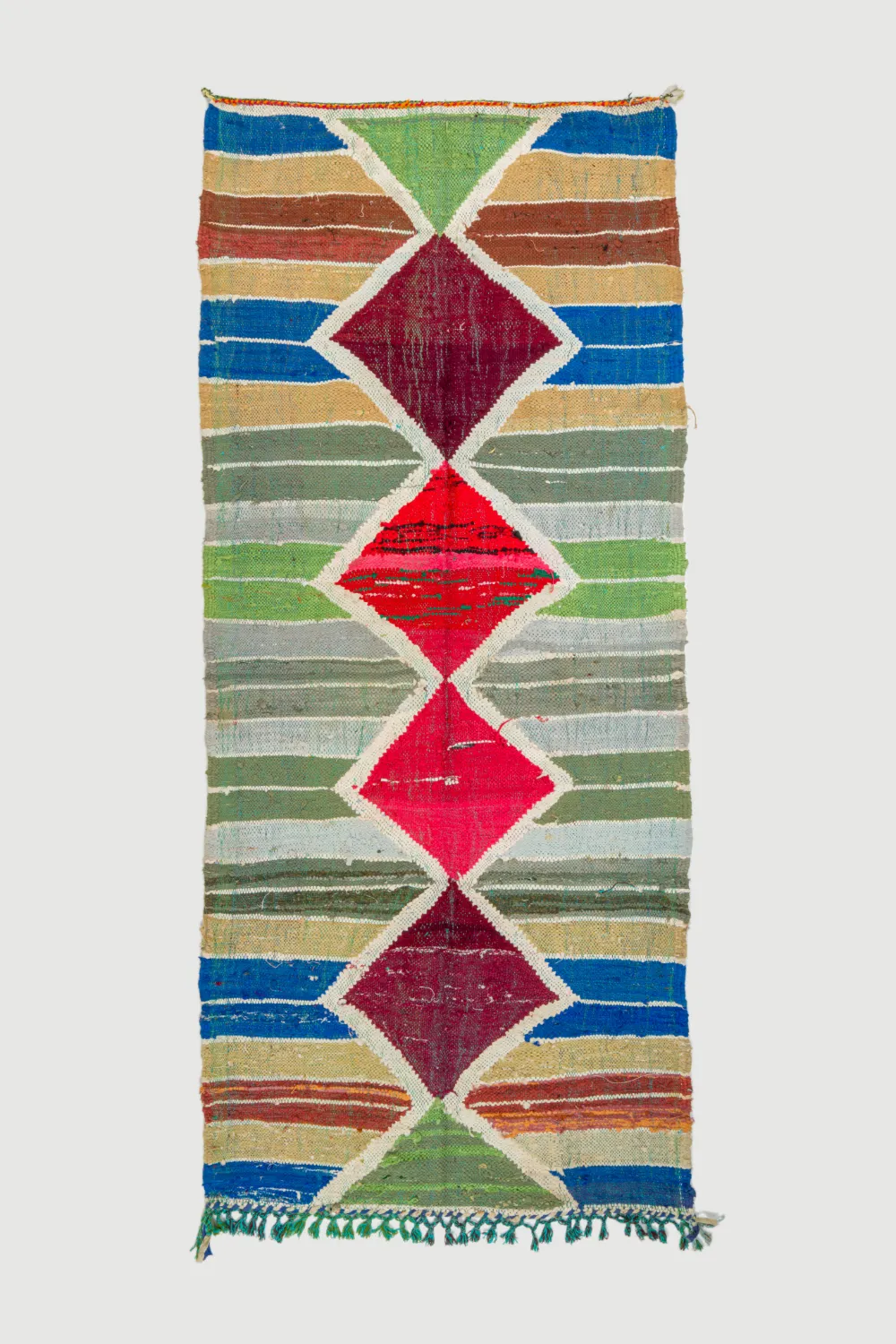 Marokkansk berber tæppe Boucherouite 120 x 280 cm