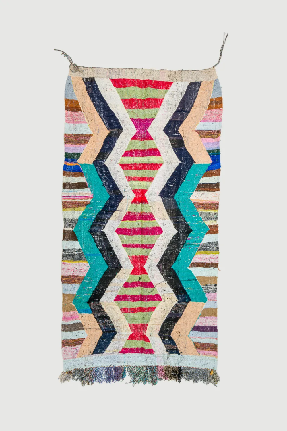 Marokkansk berber tæppe Boucherouite 140 x 265 cm