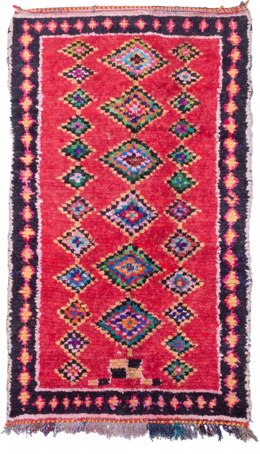 Marokkansk berber tæppe Boucherouite 255 x 145 cm