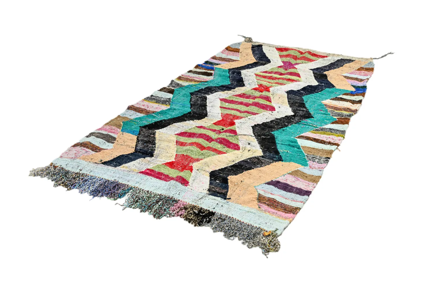 Marokkansk berber tæppe Boucherouite 140 x 265 cm