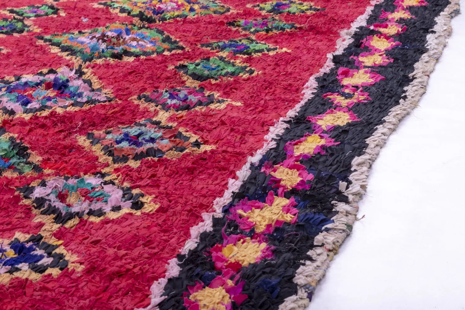 Marokkansk berber tæppe Boucherouite 255 x 145 cm