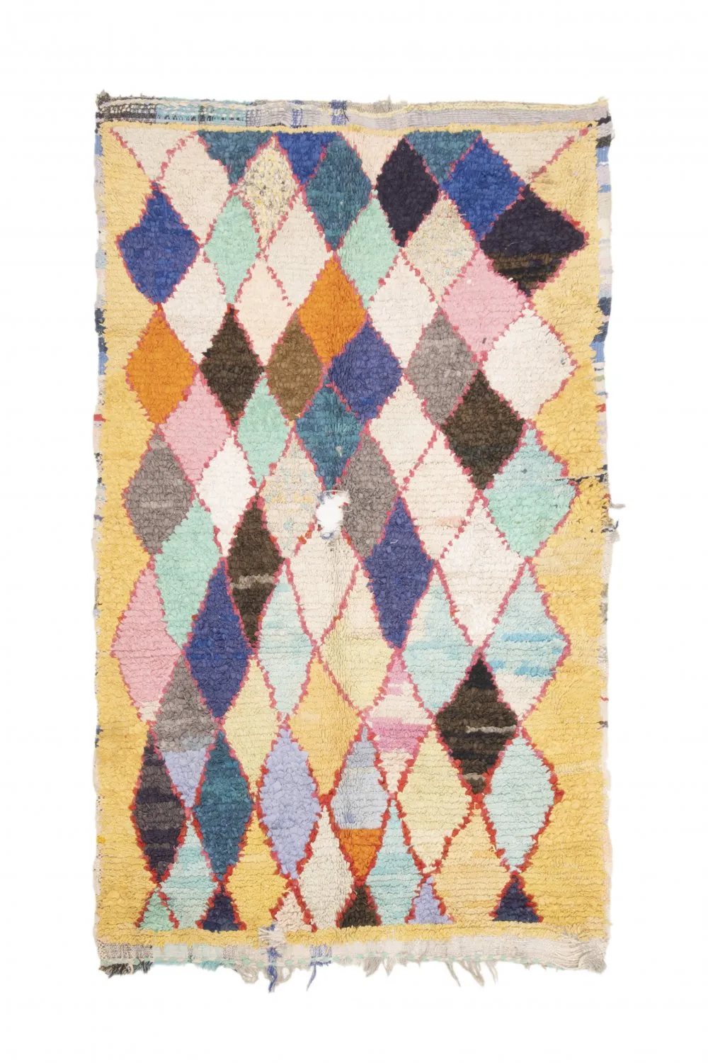 Marokkansk berber tæppe Boucherouite 200 x 120 cm
